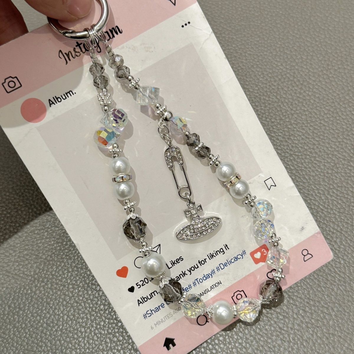Vivienne Westwood logo bag&phone charm ins