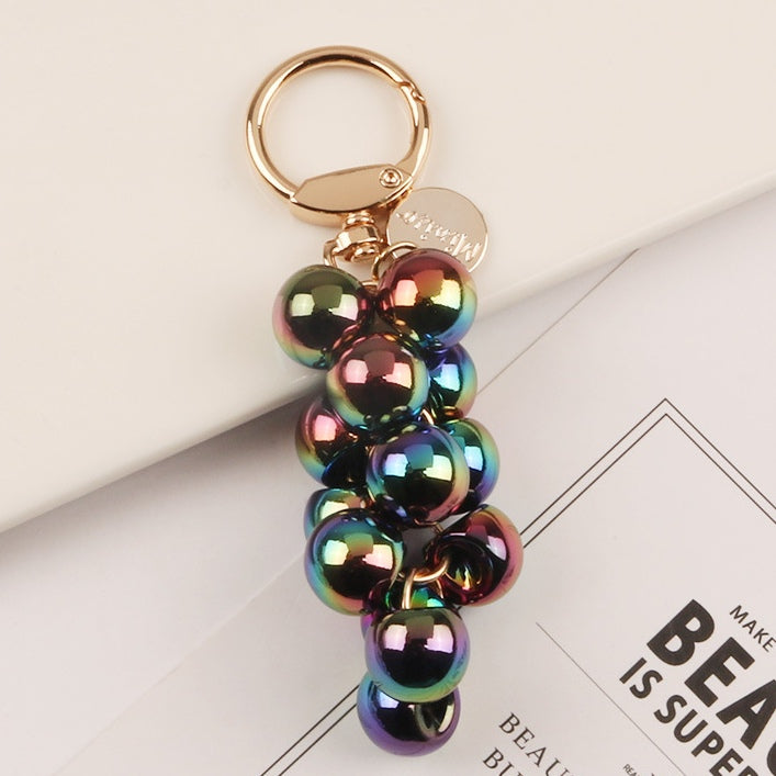 Fruit Charm Grape Keychain Bag Charm Colorful Car Keychain