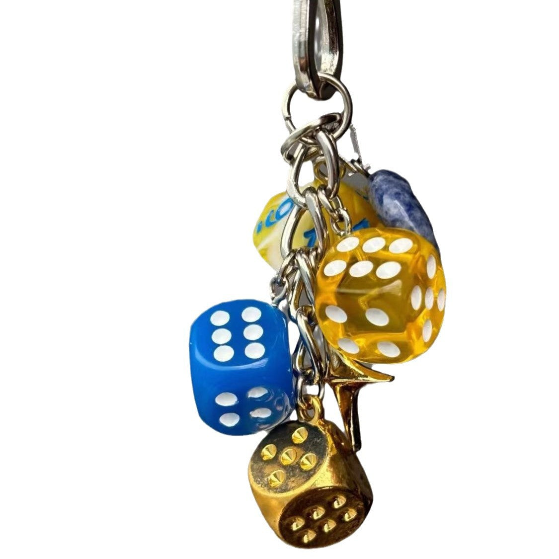 Lucky Dice String Handmade Bag Pendants, Niche Clothing, Retro Keychains, Unequal Pendants