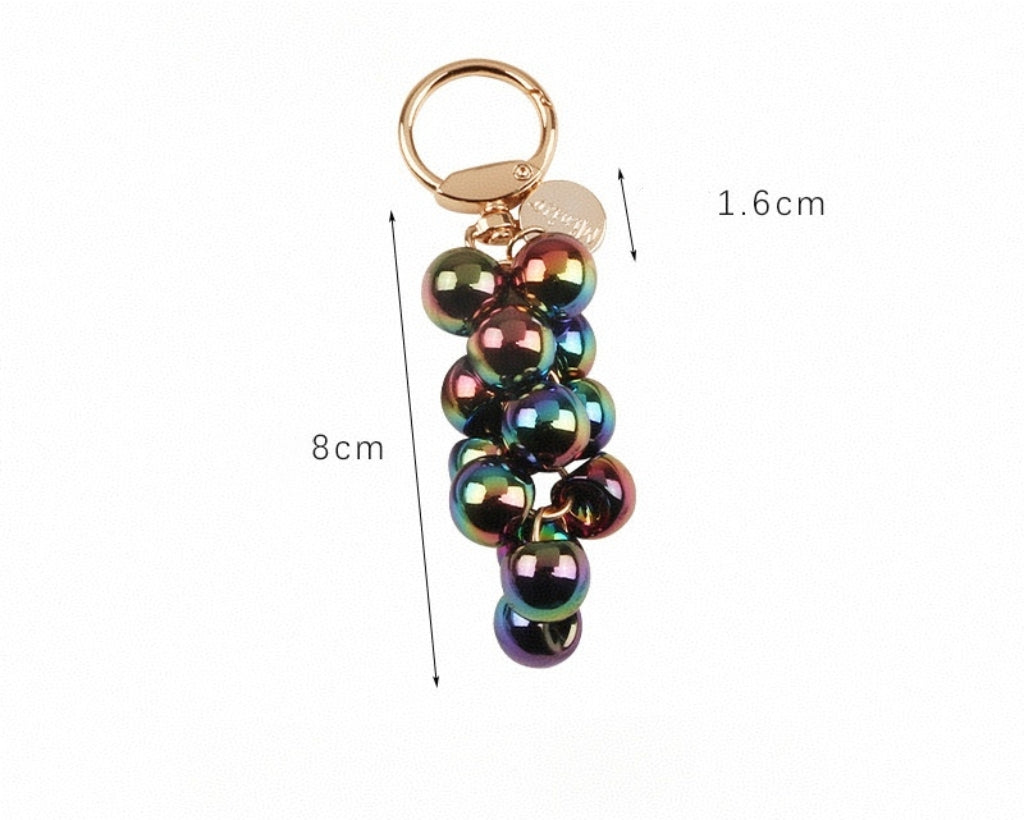 Fruit Charm Grape Keychain Bag Charm Colorful Car Keychain