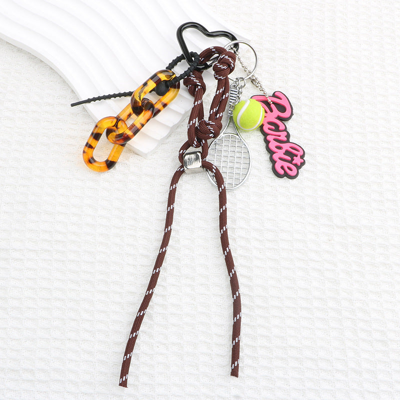 Sport Charm Keychain Letter Charm for Bag Purse