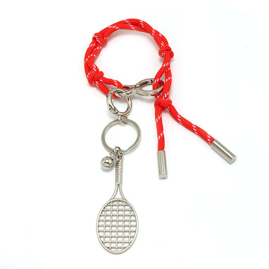 Bag Charm Accessories Keychain Leather Cord Hand-woven