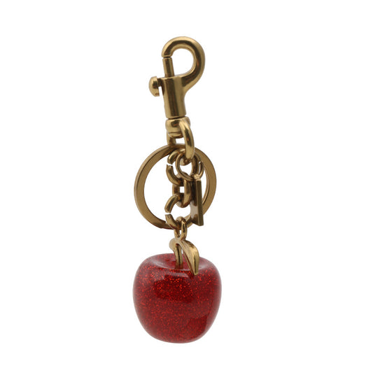 Fruit Charm Red Apple Keychain Bag Charm Colorful Car Keychain